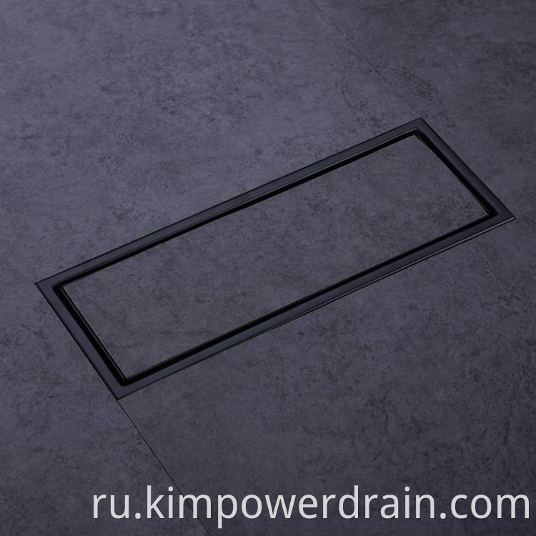 black floor drain